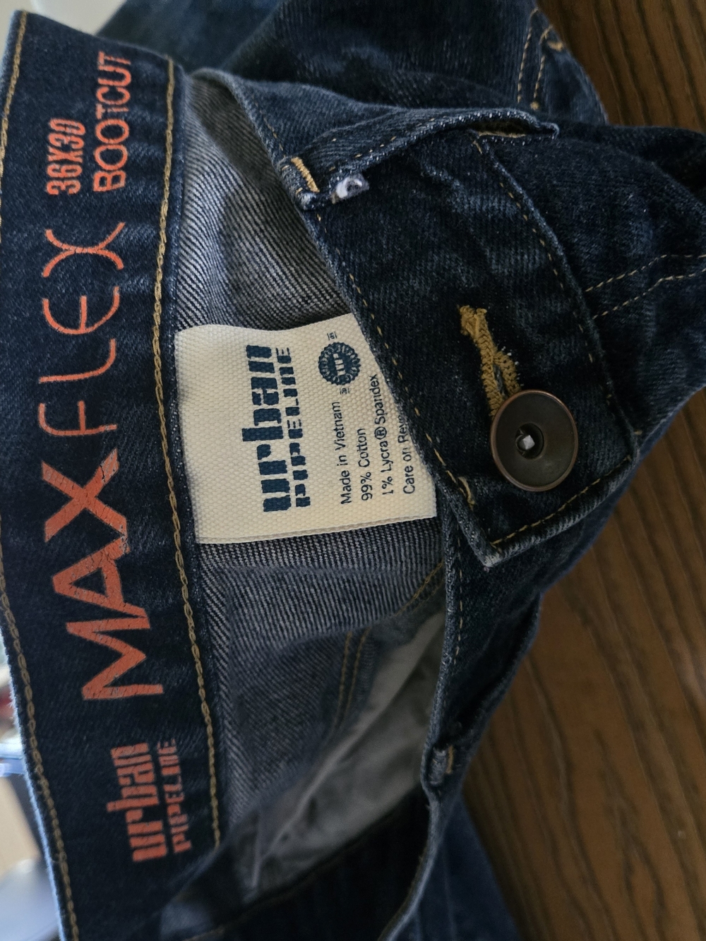 urban pipeline Maxflex Men's Bootcut Jeans in Dark Blue